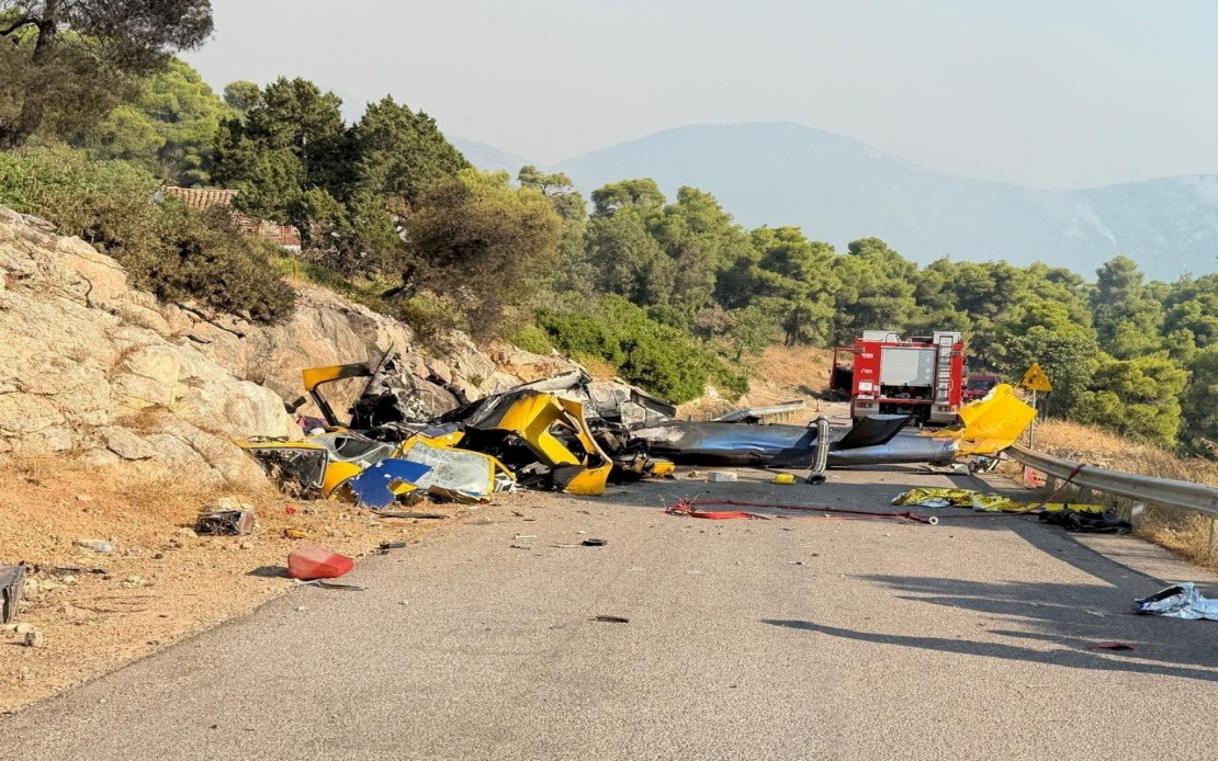 Two Dead as Firefighting Helicopters Collide Over Greek Wildfire