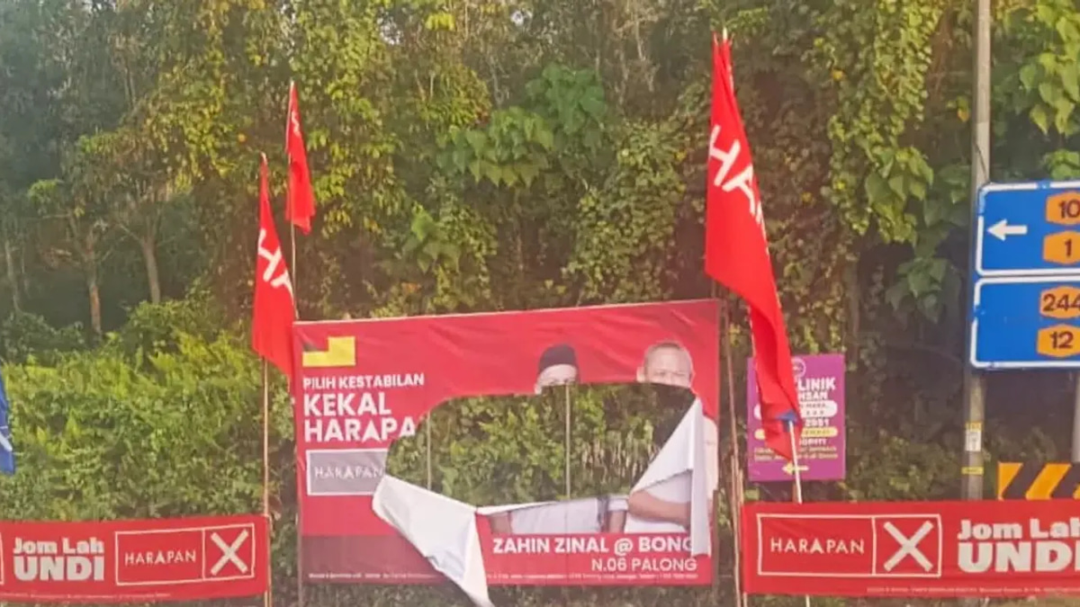 Negeri Sembilan Police Investigate 14 Election-Related Cases Including Flag Burning and Vandalism