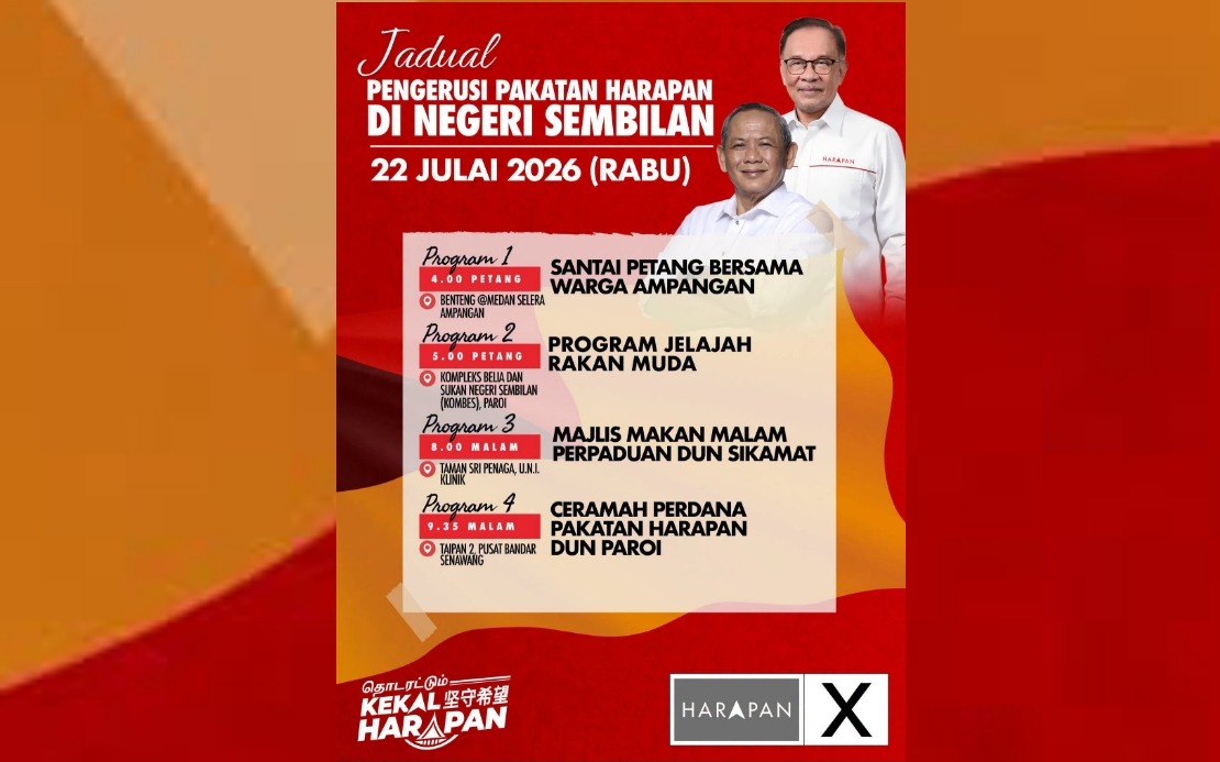 Anwar Launches Multi-Stop Campaign Push in Negeri Sembilan Ahead of State Election