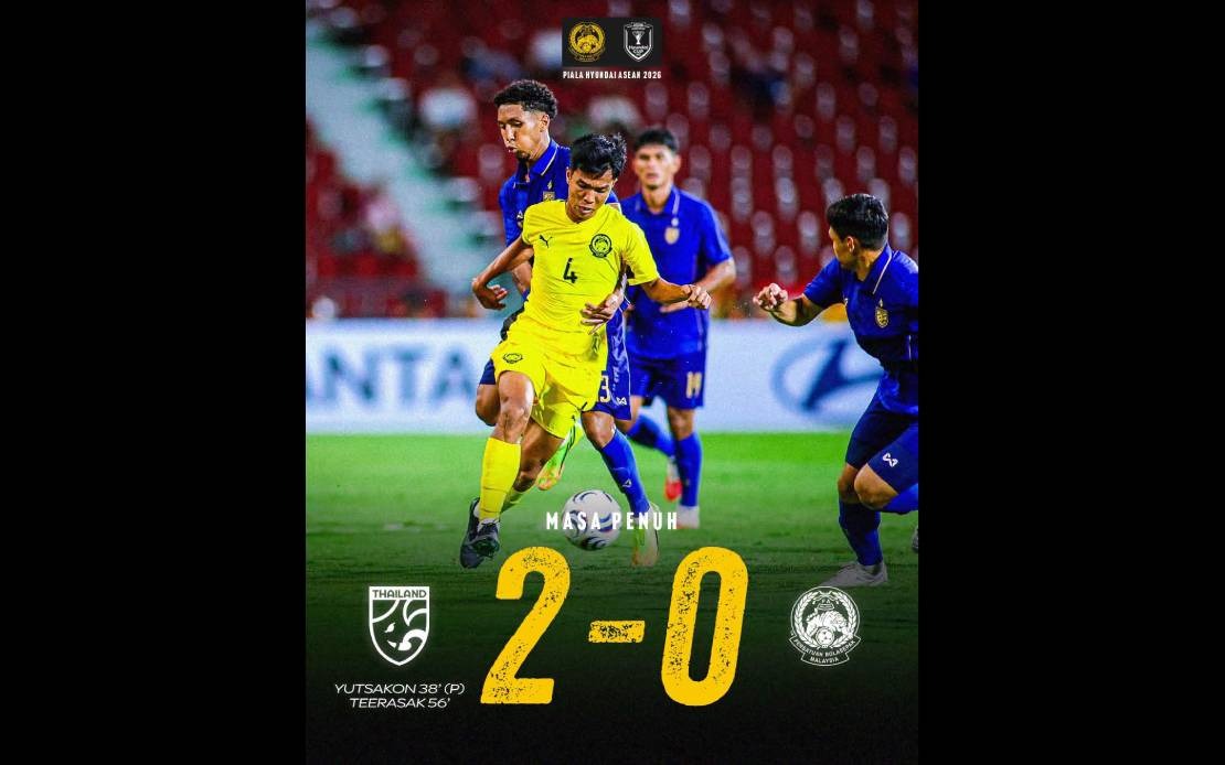 Thailand Ends Malaysia's Unbeaten Run in ASEAN Cup With Decisive 2-0 Victory