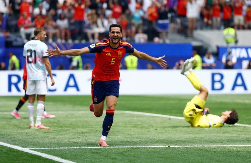 Merino's dramatic late goal sends Spain past Belgium into World Cup semis