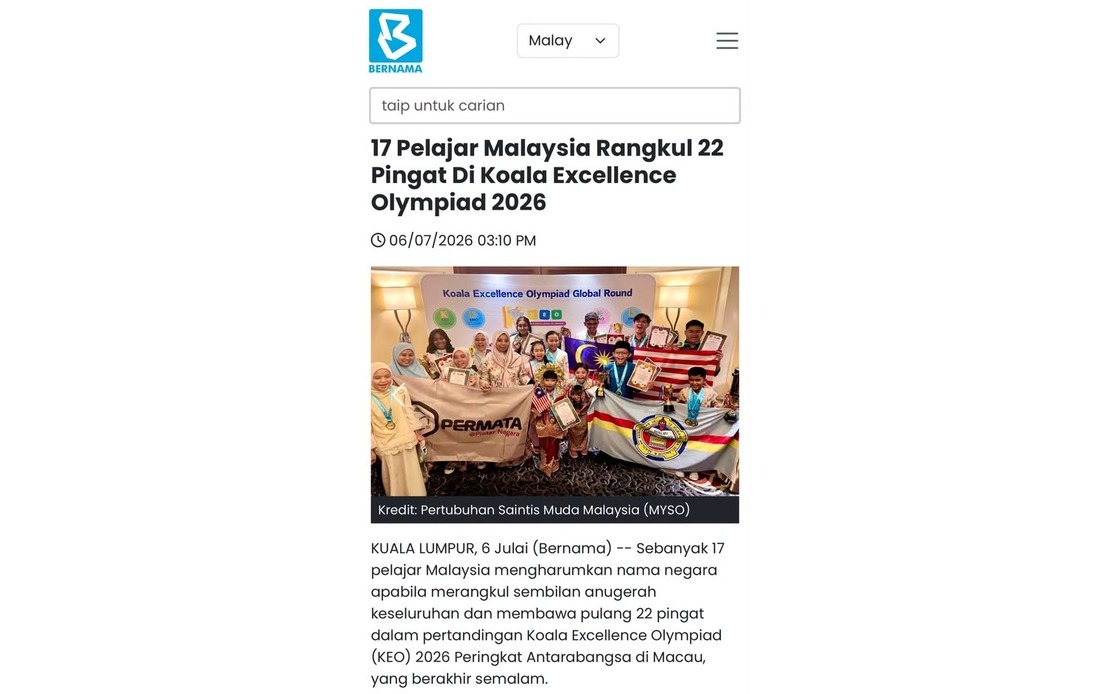 PM Anwar Praises 17 Malaysian Students for Strong Performance at KEO 2026 Global Finals