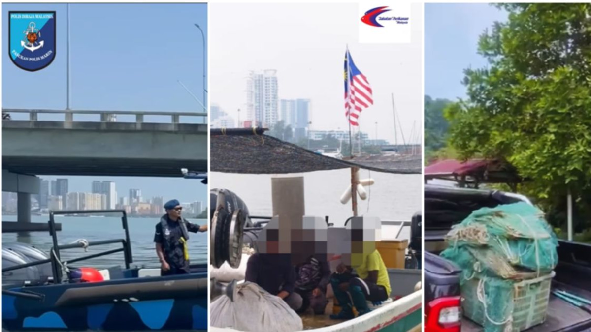 Three arrested as authorities seize RM75,360 in fishing equipment off Penang