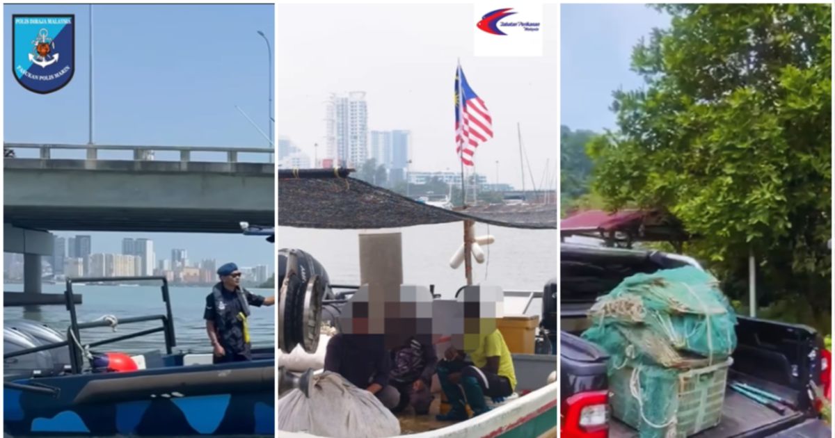 Three arrested as authorities seize RM75,360 in fishing equipment off Penang