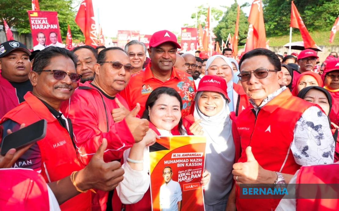 Ramanan, Sim Rally Support for Six Pakatan Harapan Candidates in Negeri Sembilan Election Push