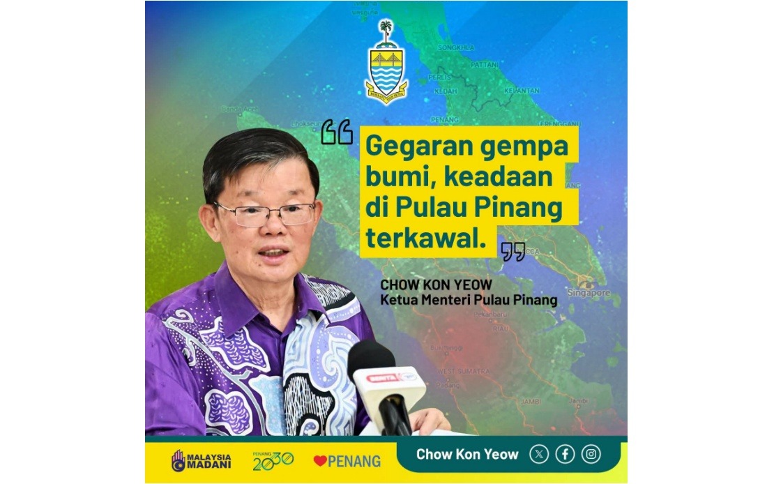 Penang Situation Under Control After Earthquake Tremors, No Injuries Reported