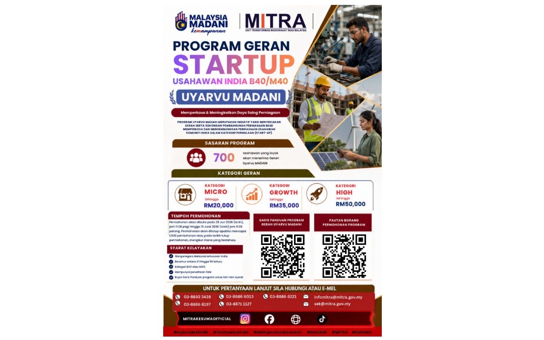 Uyarvu MADANI Grant Applications Now Open for Indian Entrepreneurs