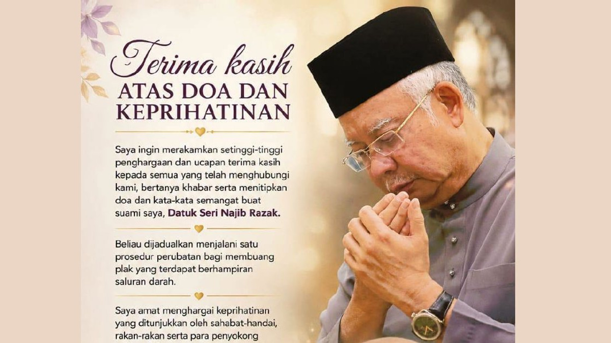 Rosmah appeals for prayers as Najib undergoes cardiac procedure