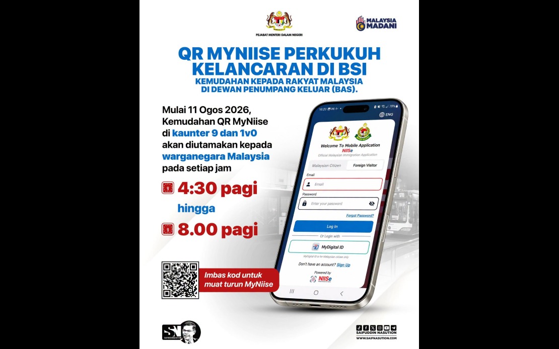 MyNIISe QR Users Get Fast-Track Immigration Processing at Johor-Singapore Border