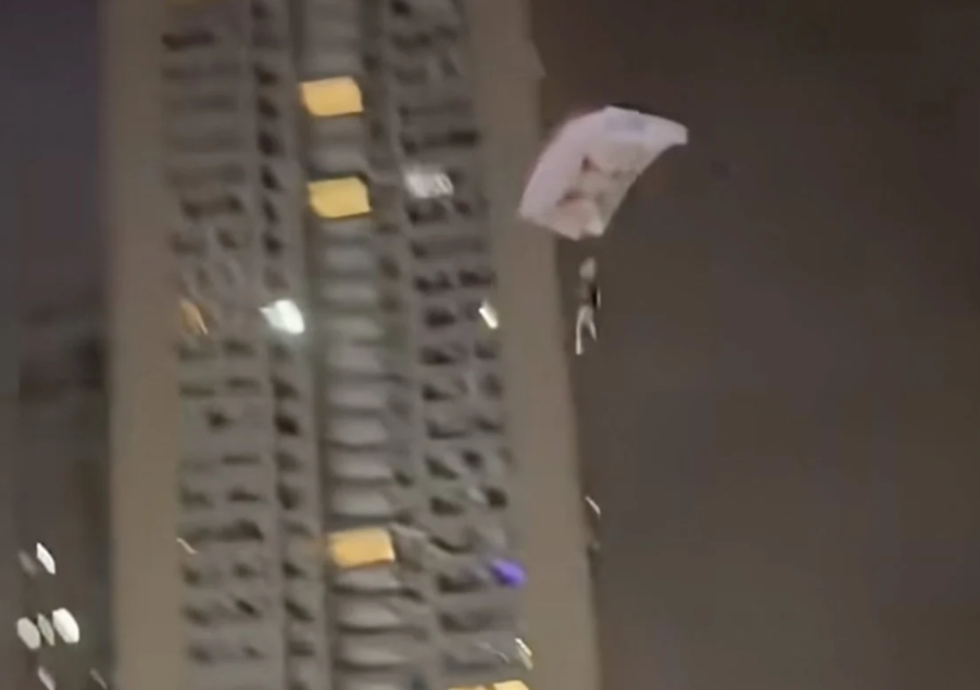 Chinese man detained after illegal skydive from residential tower to boost social media following