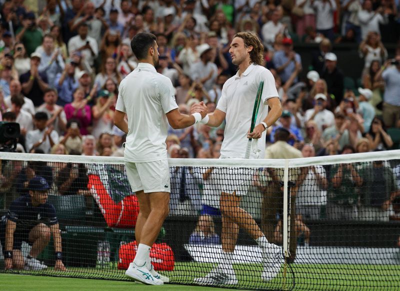Djokovic Shows No Mercy, Steamrolls Past Tsitsipas at Wimbledon