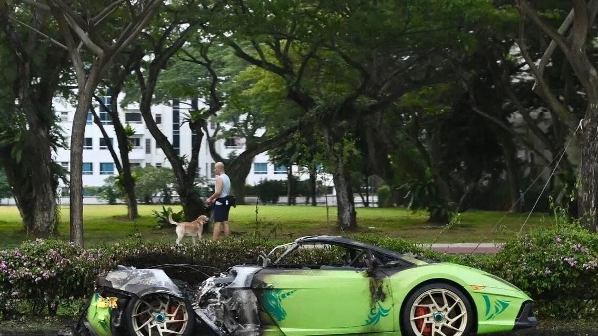 Sports car fire snarls Singapore's East Coast Parkway during evening rush hour