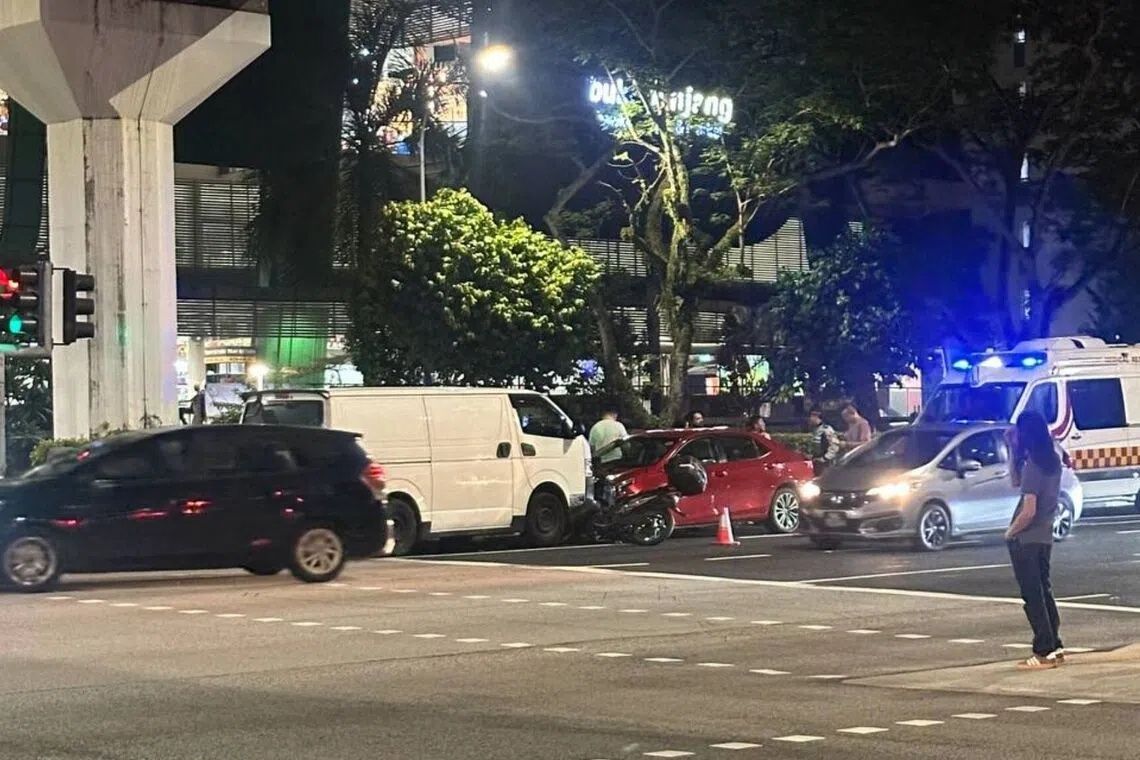 Van Driver Arrested After Multi-Vehicle Crash in Singapore; Drug-Related Vaping Devices Seized