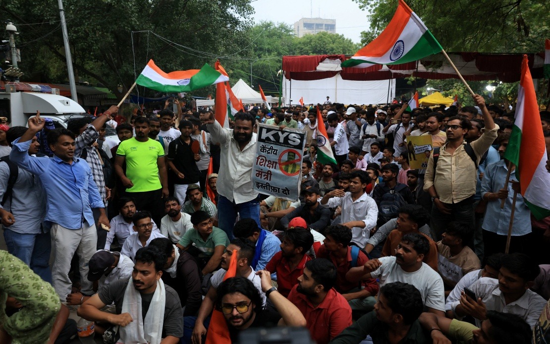 Massive Student-Led Protest Disrupts New Delhi as Demonstrators Demand Education Overhaul