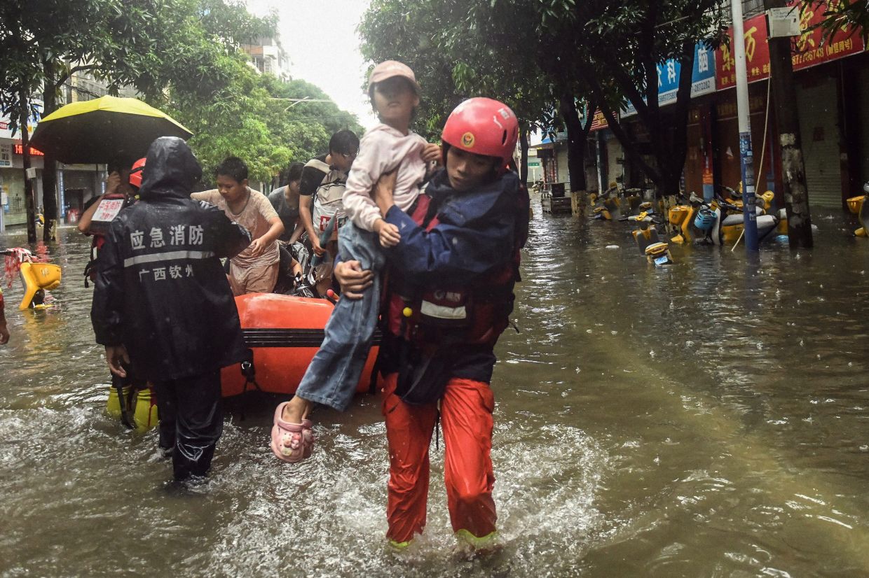 China mobilises massive relief effort as storms claim 17 lives, forcing evacuation of 100,000