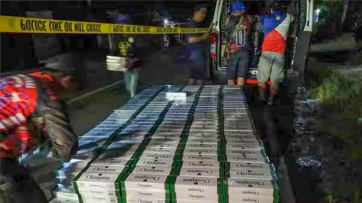 Philippine Police Officer and Businessman Arrested with P1.9 Million in Contraband Cigarettes
