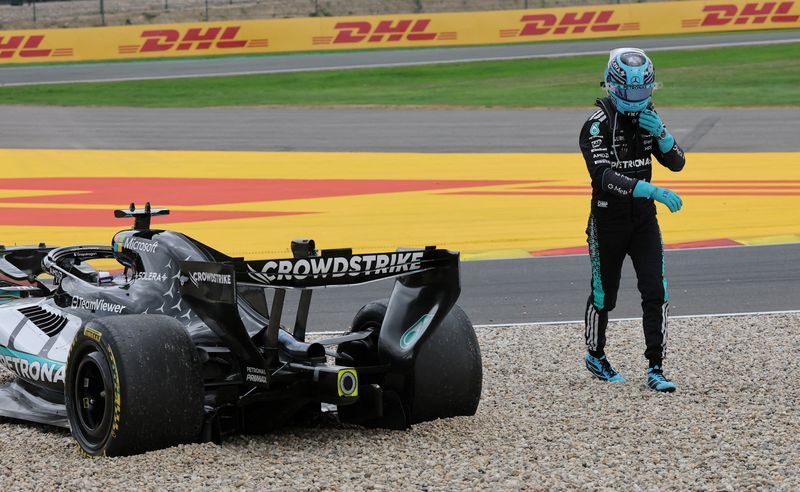 Russell's Belgian GP crash exposes Mercedes reliability woes as title fight falters