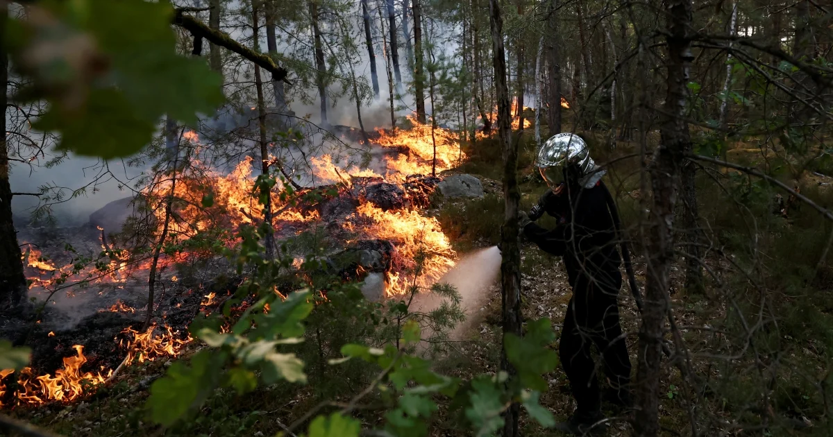 France battles massive wildfires as two arrested over suspected arson near Paris