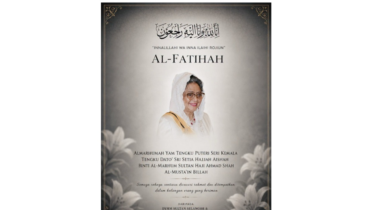 Selangor's Rulers Express Sympathy Over Pahang Sultan's Sister's Death