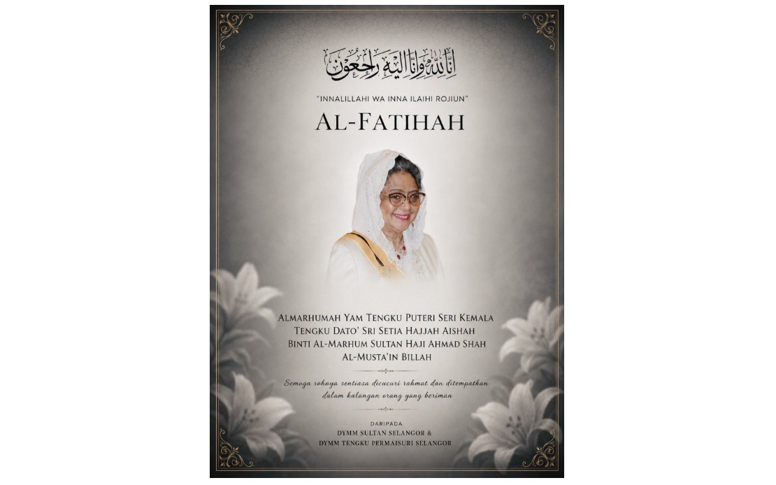 Selangor's Rulers Express Sympathy Over Pahang Sultan's Sister's Death