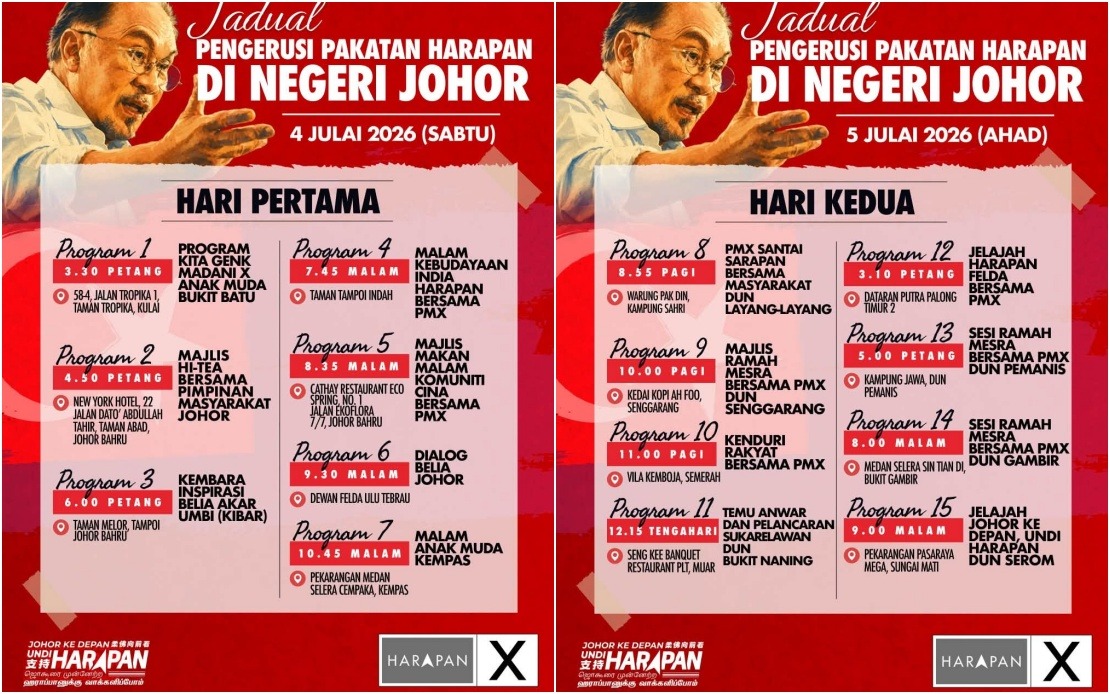 Anwar's Whirlwind Johor Campaign: PH Leader to Rally Support Across 15 Weekend Events