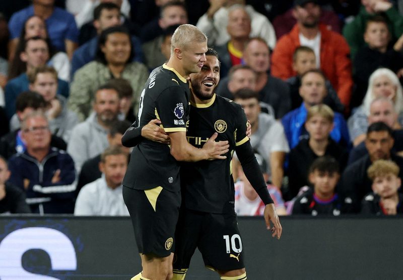 Cherki and Haaland strike twice as Manchester City demolish Crystal Palace 4-1
