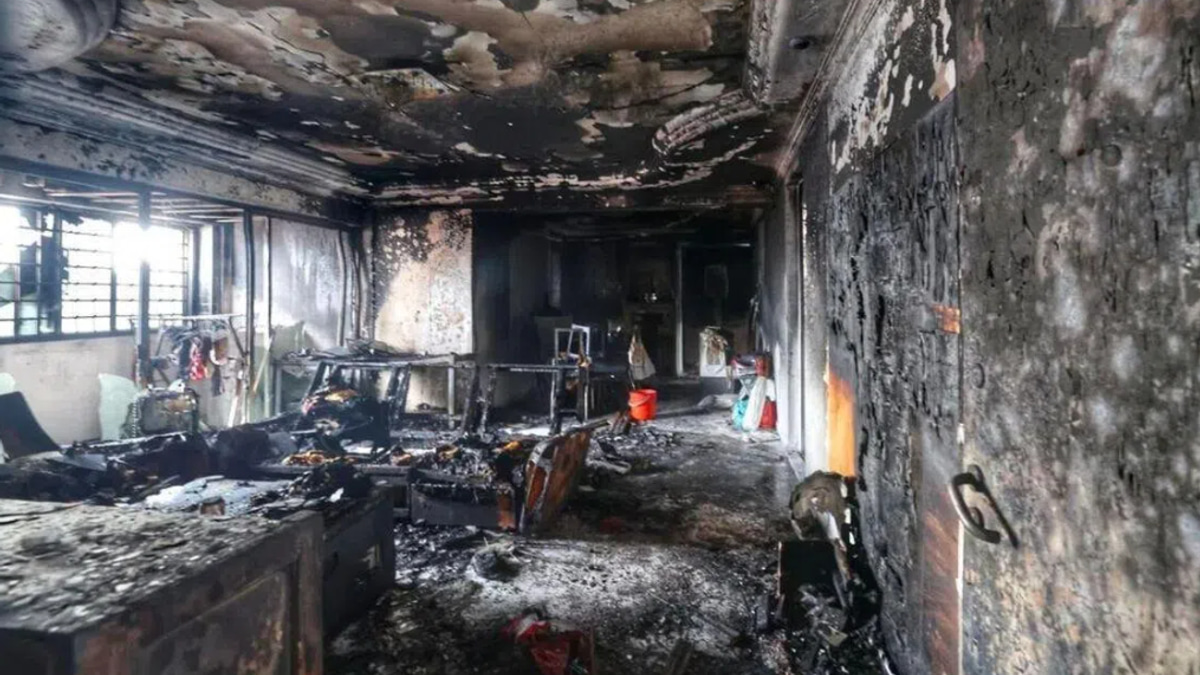 Two rescued from burning Singapore HDB flat as electrical fault sparks early-morning blaze