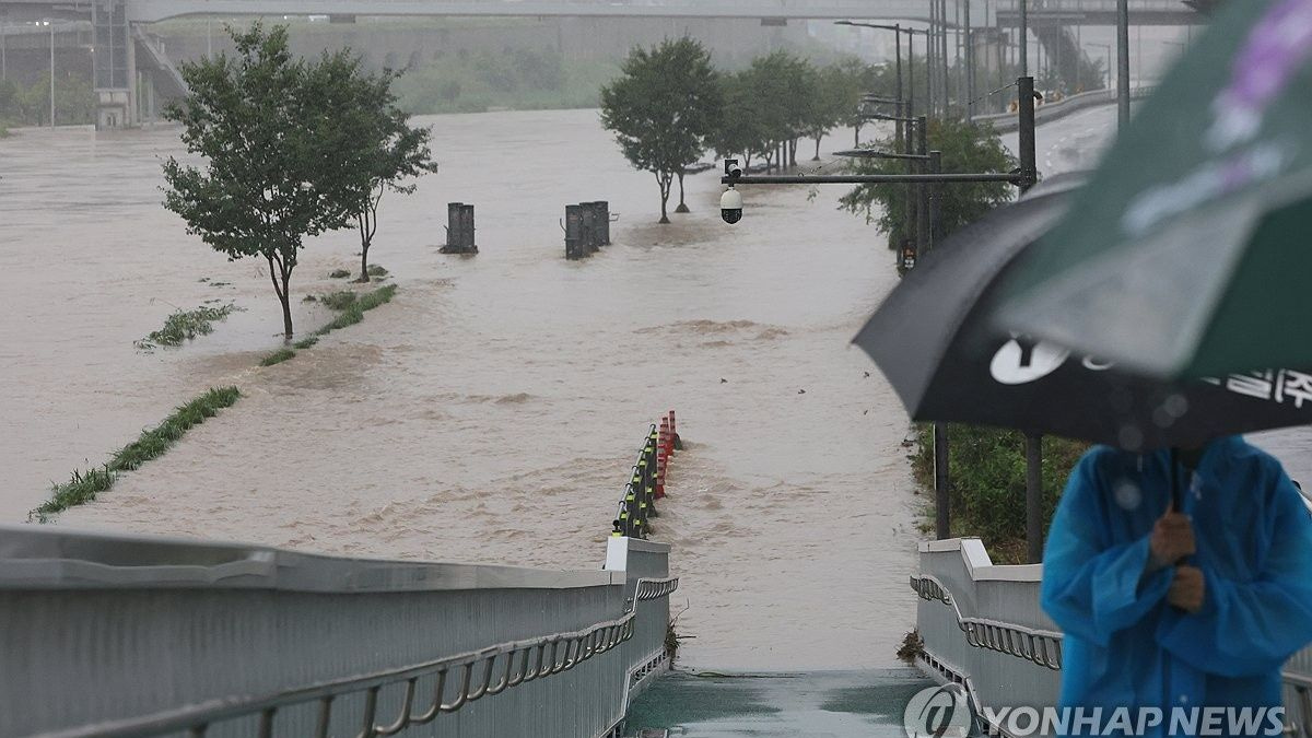 Seoul drenched by overnight downpour as 10 national parks shut and hundreds of homes flood
