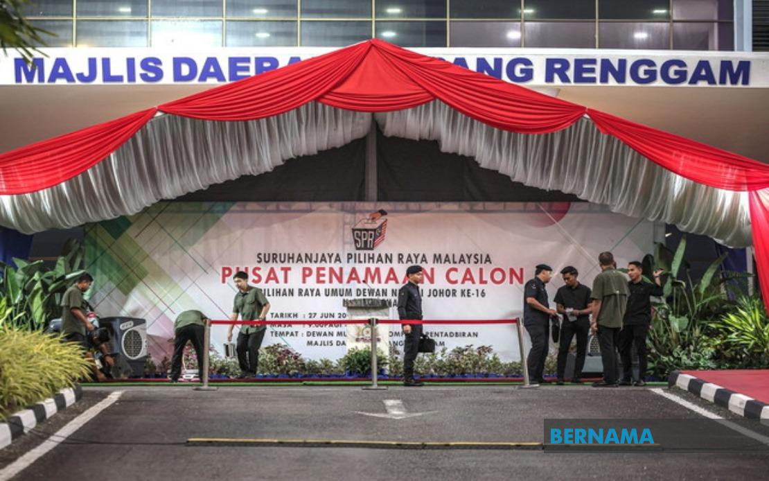 Johor's 16th State Election Kicks Off with Simultaneous Nomination Centre Openings