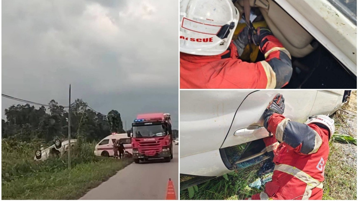 Two Dead After Vehicle Plunges Into Drain in Sibu