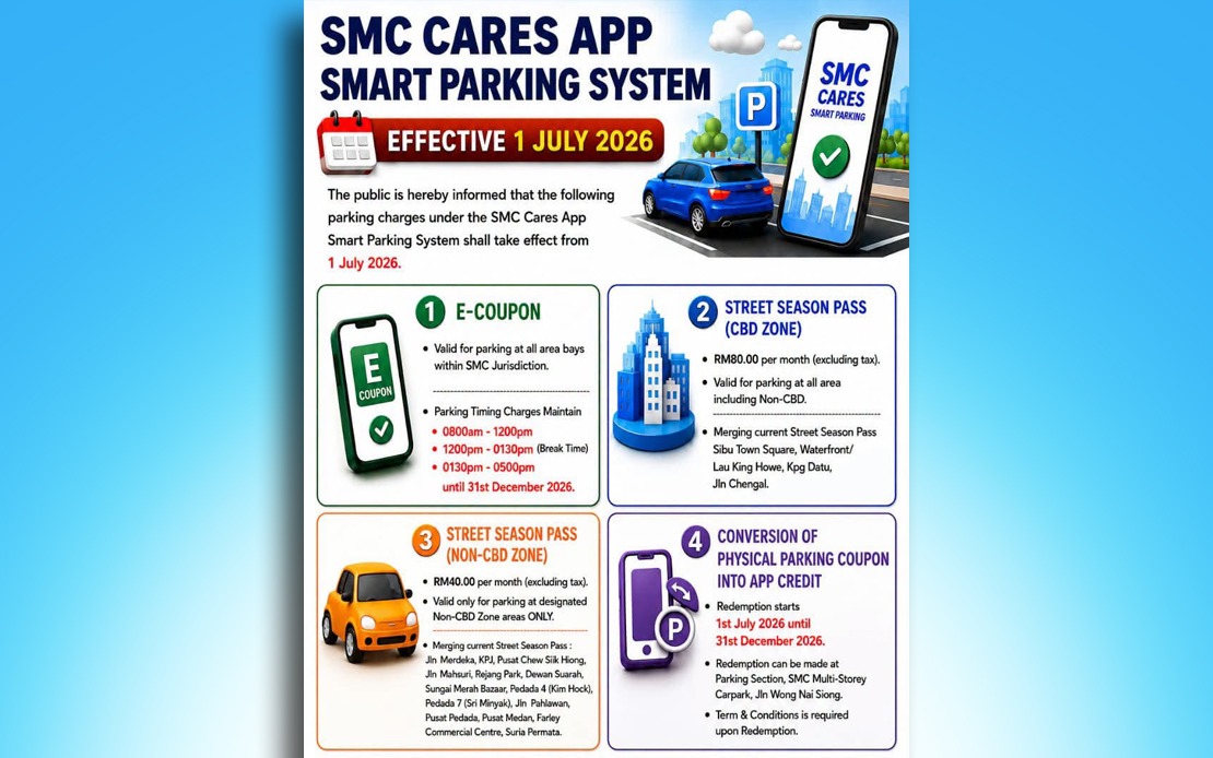 Sibu Council Adds Grace Period and Senior Discount to Smart Parking System After Public Backlash