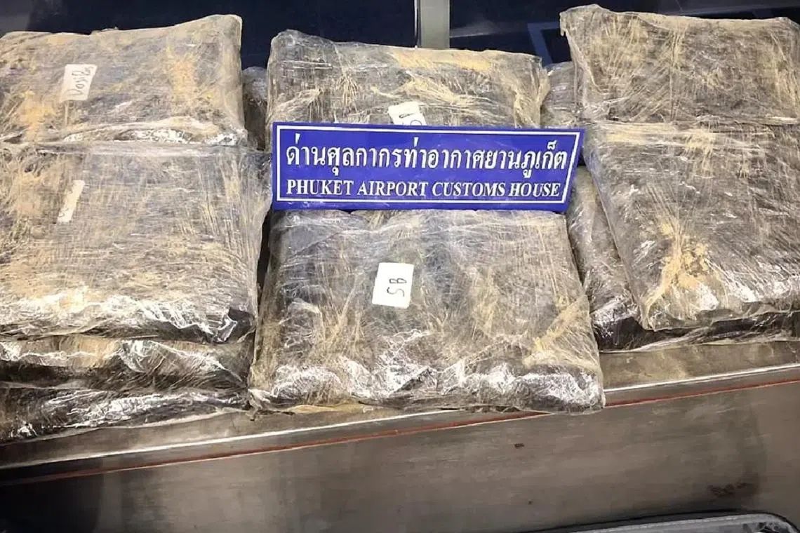 Two women held at Phuket airport with over 32kg of cannabis in luggage