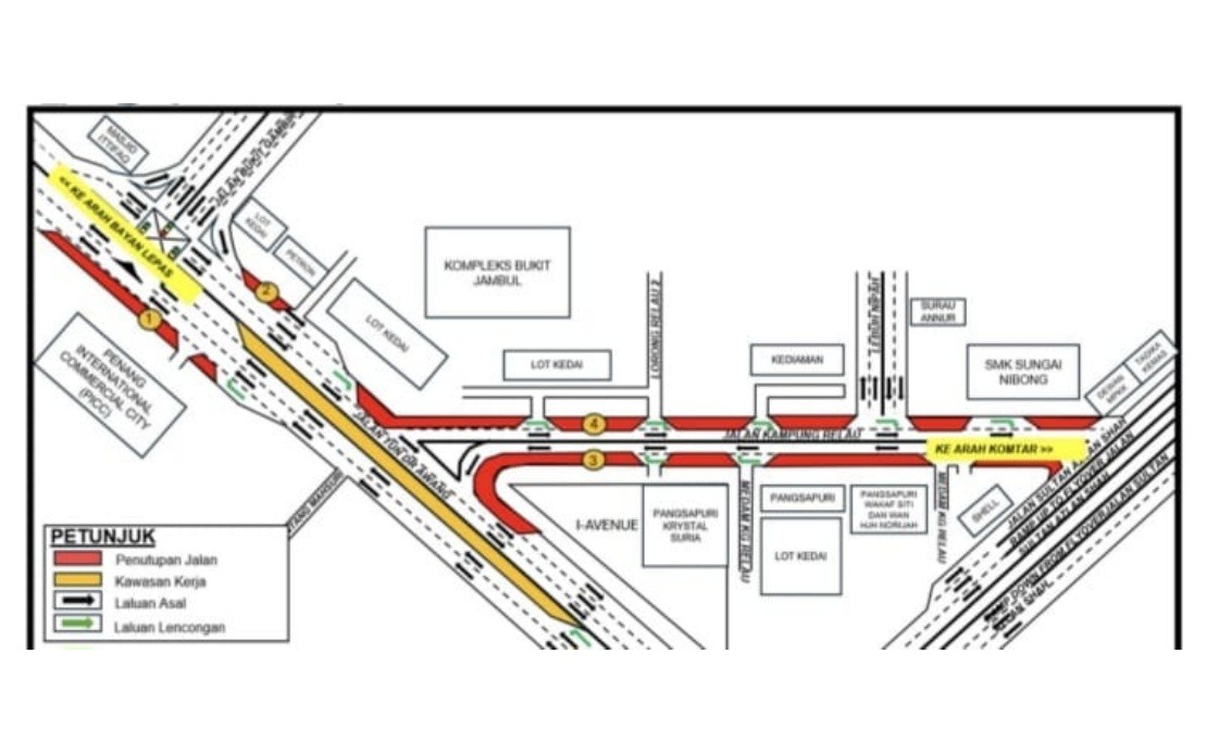 Penang Roads Set for 75-Day Closure as Mutiara Line LRT Project Advances