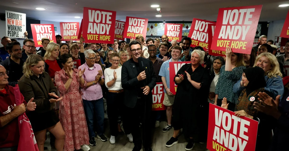 Burnham's Path to Power Aided by Right-Wing Division as UK Election Nears