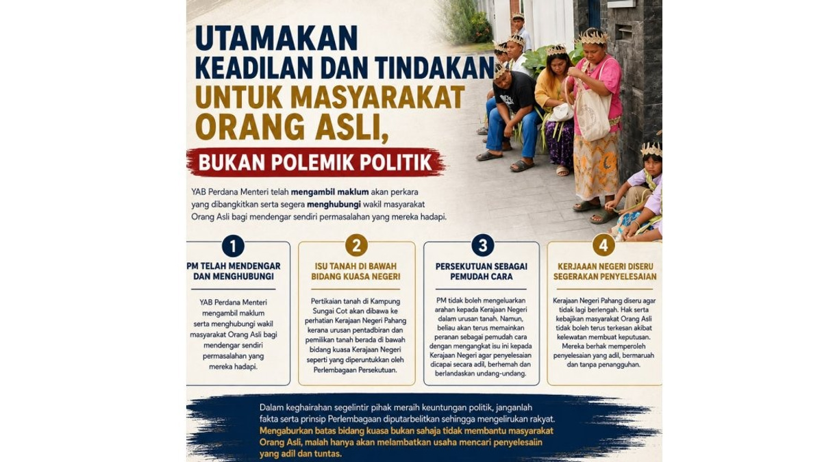 Anwar Commits To Facilitating Resolution Of Kampung Sungai Cot Orang Asli Land Dispute