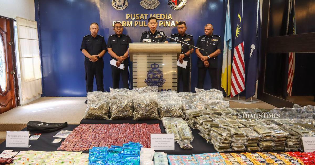 Penang police dismantle three major drug operations in coordinated raids, secure RM3.2 million haul