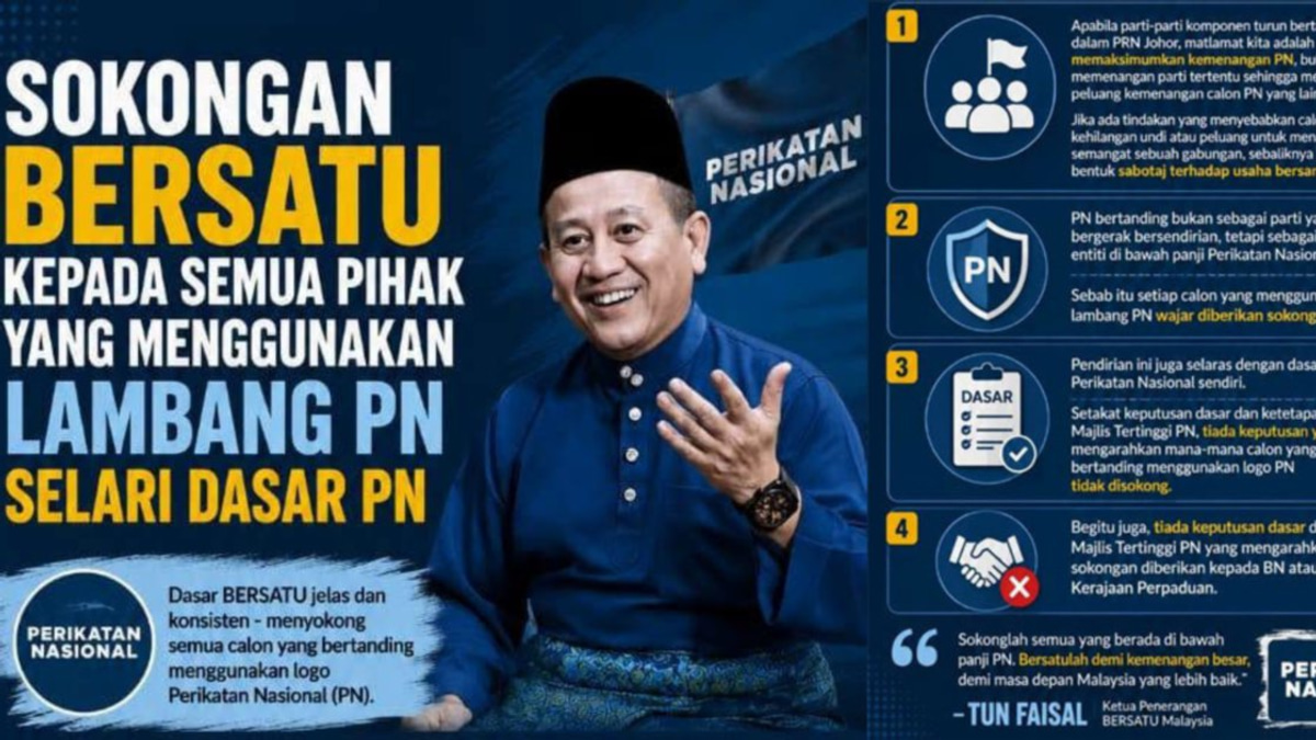 Bersatu Accuses Defecting Members of Sabotaging Perikatan Nasional's Johor Campaign
