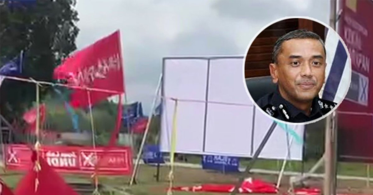 First Arrest Made in Negri Sembilan Election Campaign Over Damaged Political Flags