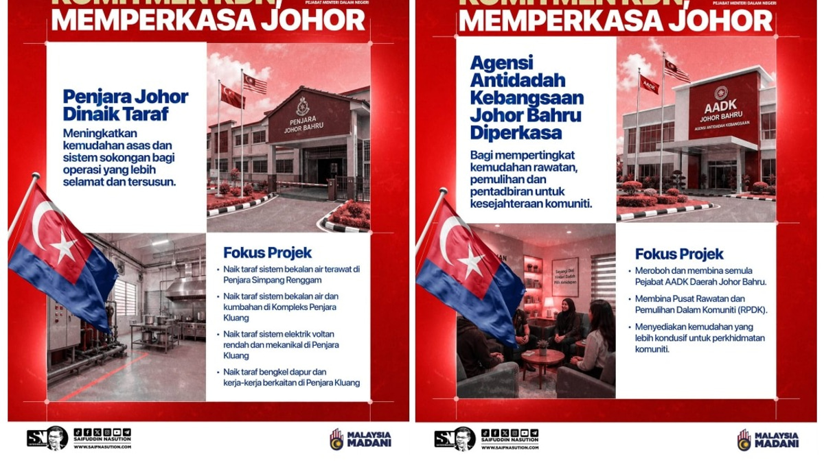 Home Ministry to Strengthen Johor Security and Public Services Infrastructure