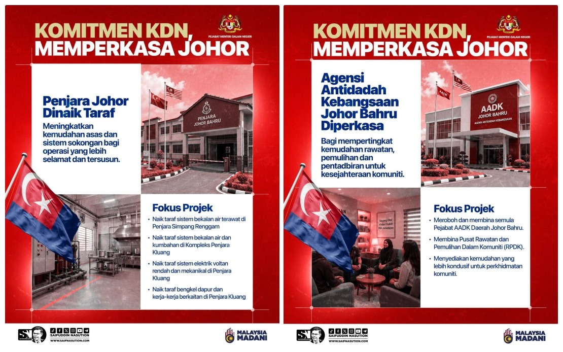 Home Ministry to Strengthen Johor Security and Public Services Infrastructure