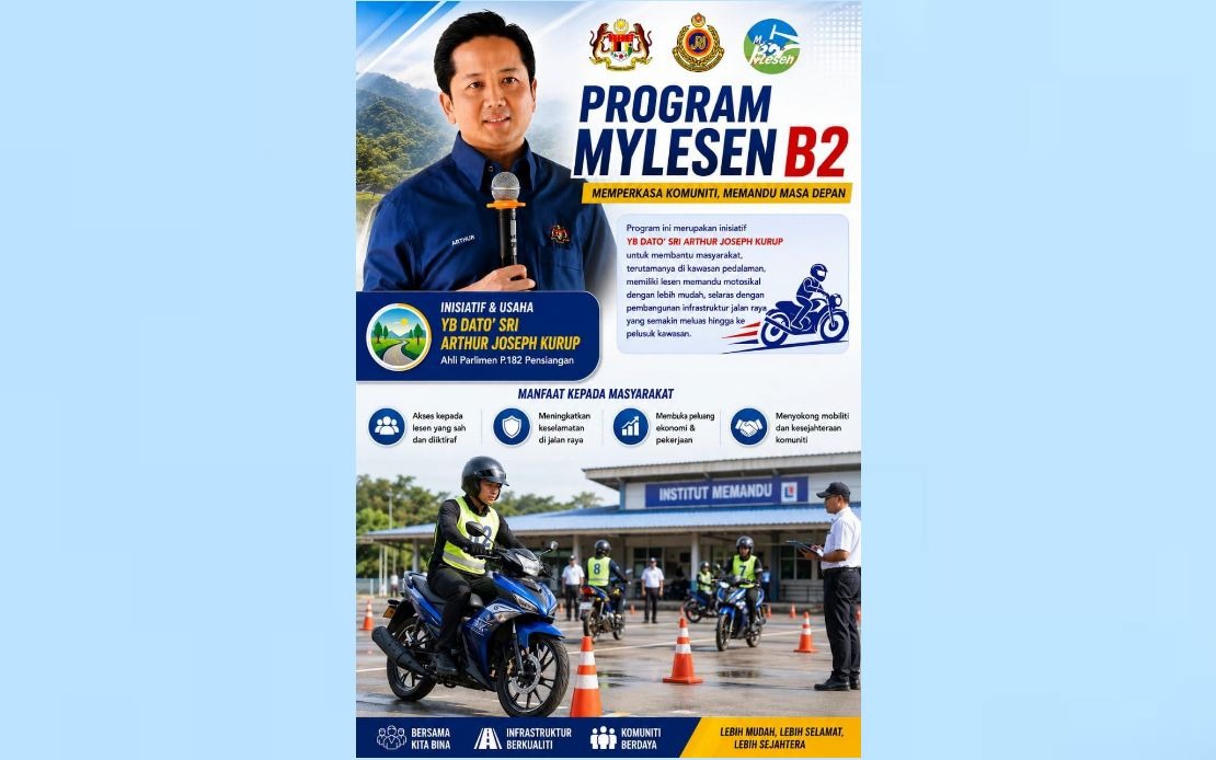 MyLesen B2 Programme Returns to Pensiangan, Bringing Motorcycle Licensing to Rural Sabah
