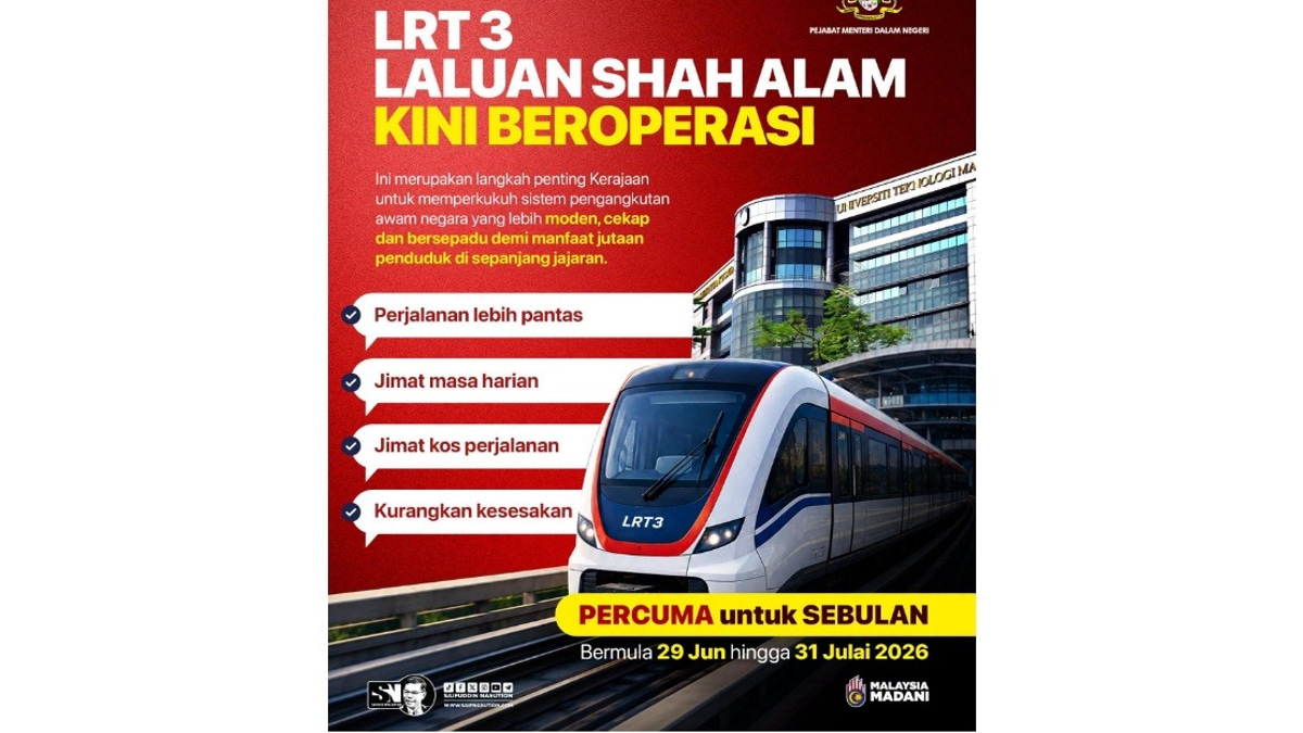 Shah Alam LRT3 Showcases MADANI Government's Public Transport Ambitions