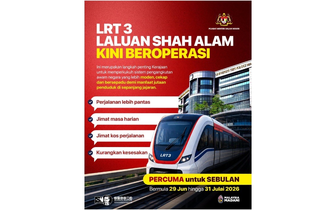 Shah Alam LRT3 Showcases MADANI Government's Public Transport Ambitions