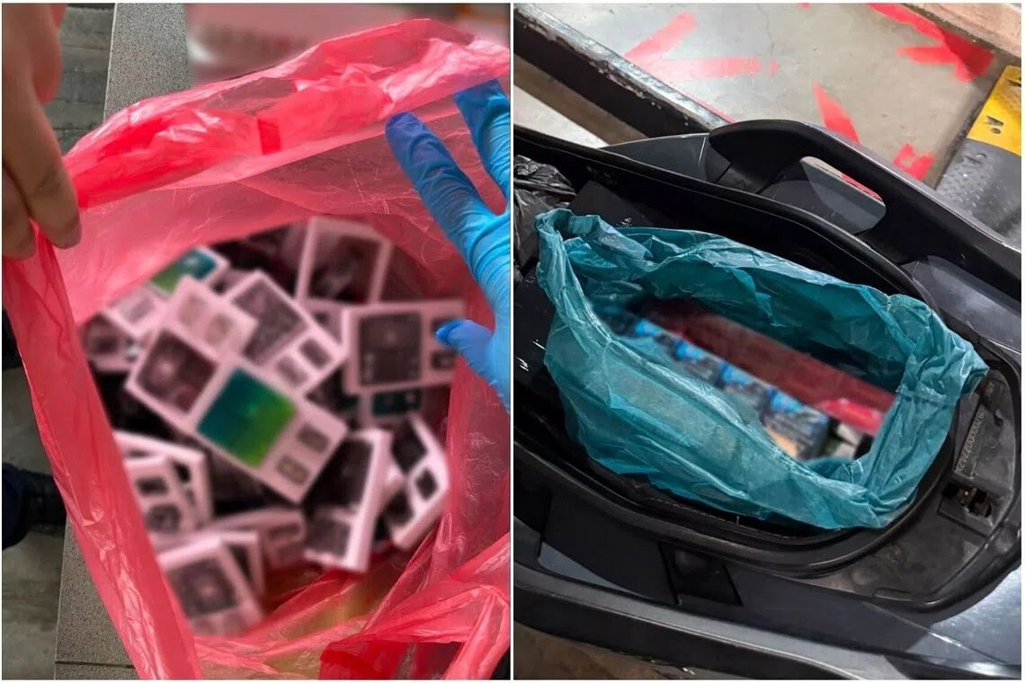 Two riders busted smuggling cigarettes and vapes at Singapore's Woodlands Checkpoint