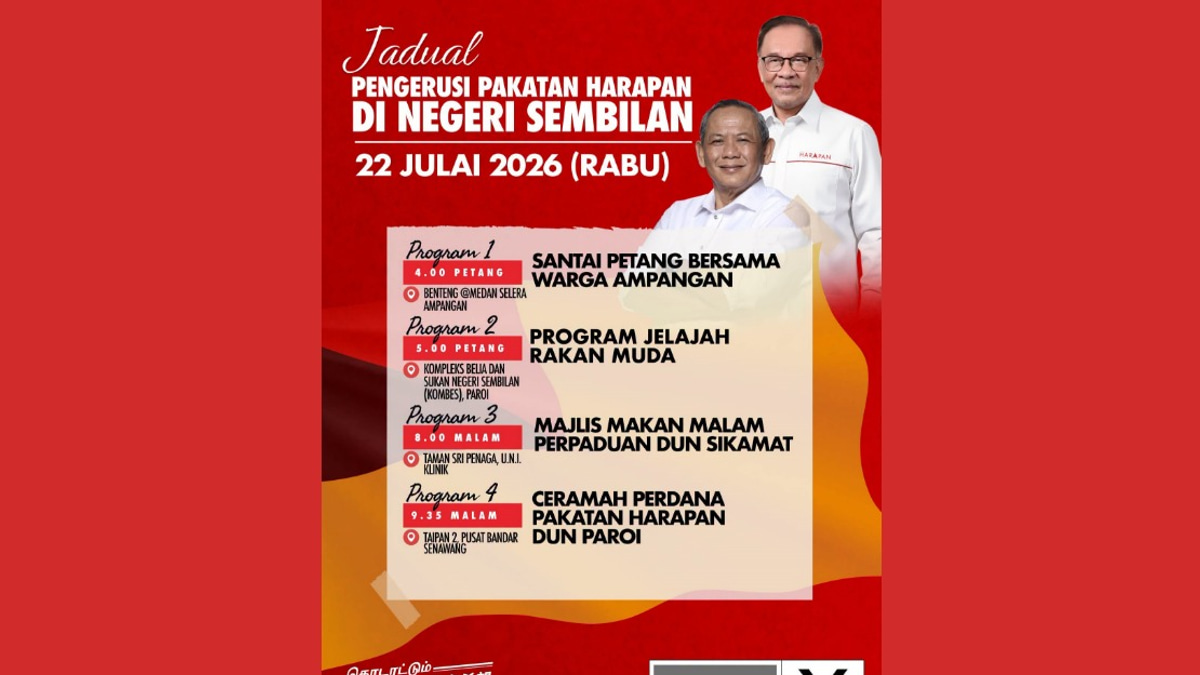Anwar Launches Intensive Negeri Sembilan Campaign Push as PH Seeks to Retain State