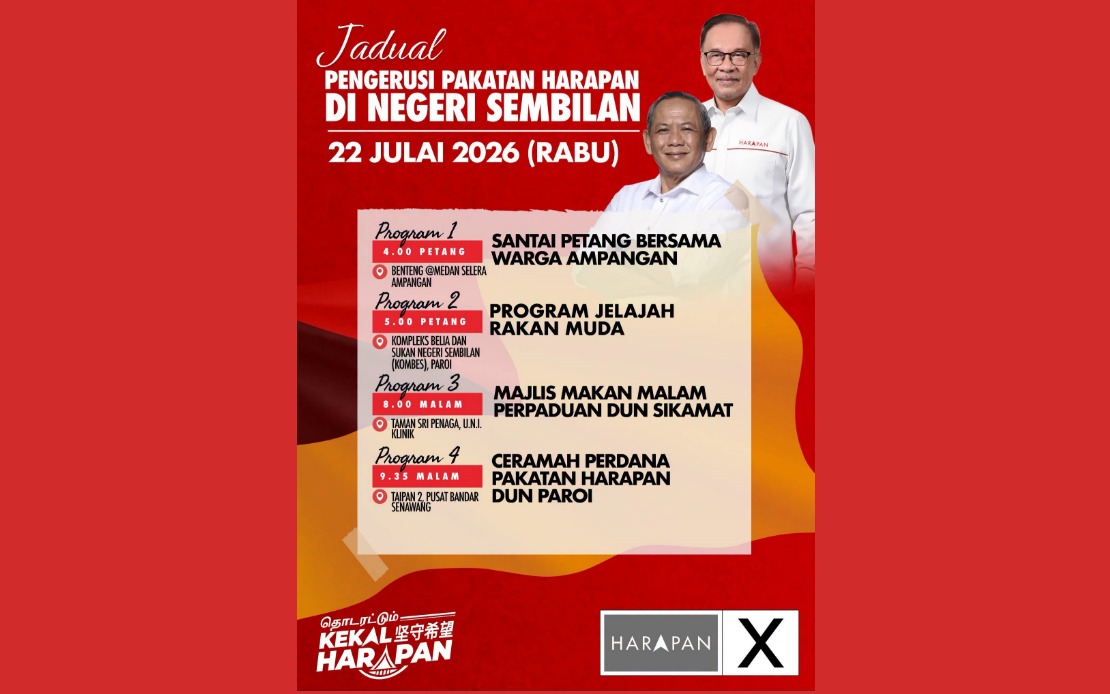 Anwar Launches Intensive Negeri Sembilan Campaign Push as PH Seeks to Retain State