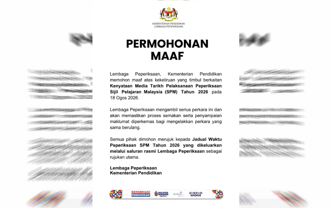 Education Ministry Apologises Over SPM 2026 Examination Schedule Confusion